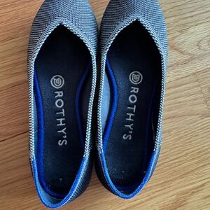 Rothy's Women's Striped Blue and Black Loafers